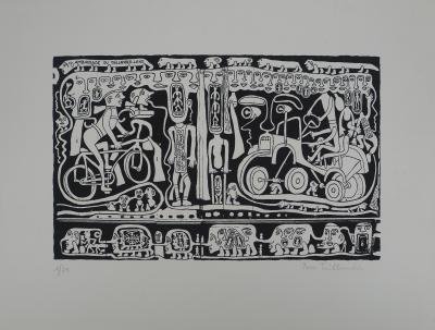 Yvon TAILLANDIER : L’ambassade du Taillandier-Land, Sérigraphie originale signée 2