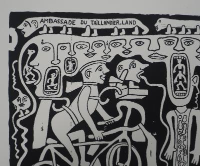 Yvon TAILLANDIER : L’ambassade du Taillandier-Land, Sérigraphie originale signée 2