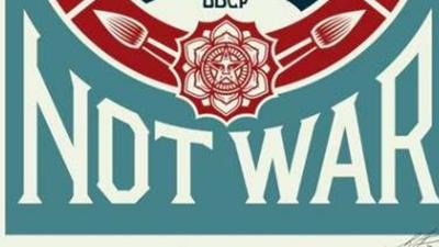 Shepard Fairey (OBEY) - Make Art not War (blue) -  Lithographie Offset signée 2