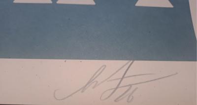 Shepard Fairey (OBEY) - Make Art not War (blue) -  Lithographie Offset signée 2