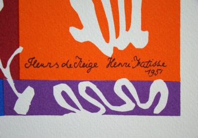 Henri MATISSE (after) - Fleurs de Neige, 1978 - Limited edition serigraphy signed and numbered 2