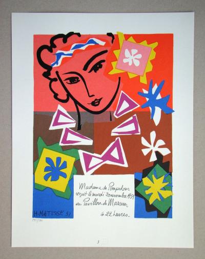 Henri MATISSE (after) - Madame de Pompadour, 1978 - Limited edition serigraphy signed and numbered 2