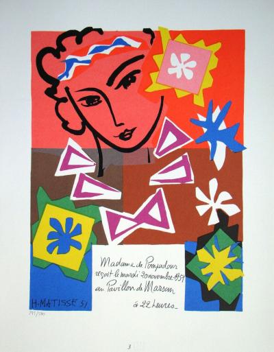 Henri MATISSE (after) - Madame de Pompadour, 1978 - Limited edition serigraphy signed and numbered 2