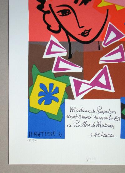Henri MATISSE (after) - Madame de Pompadour, 1978 - Limited edition serigraphy signed and numbered 2