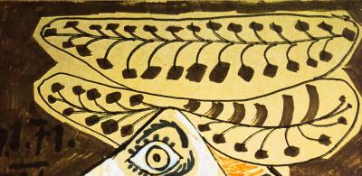 Pablo PICASSO : Exposition Sala Gaspar Barcelone Gouaches 1987 à 1971, Affiche en photolithographie signée 2