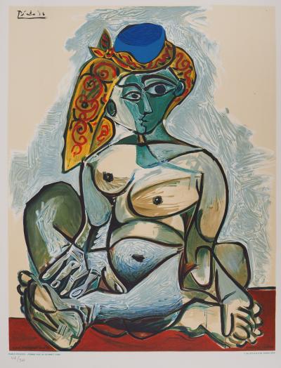 Pablo PICASSO - Femme au bonnet turc, 1974 - Lithographie signée dans la planche 2