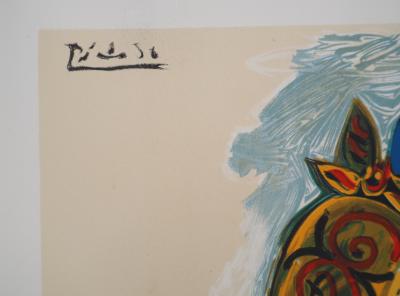 Pablo PICASSO - Femme au bonnet turc, 1974 - Lithographie signée dans la planche 2
