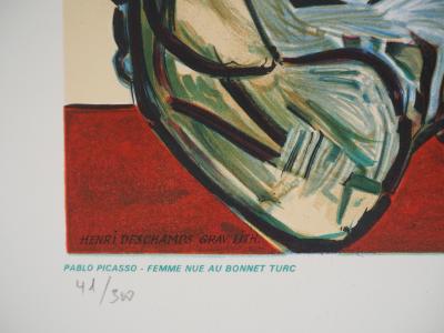Pablo PICASSO - Femme au bonnet turc, 1974 - Lithographie signée dans la planche 2