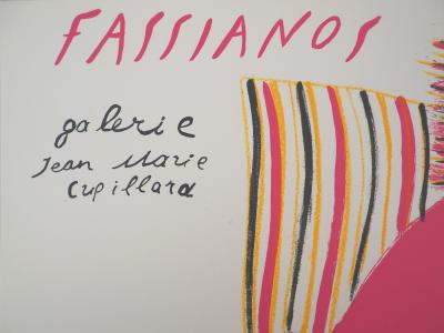 Alekos FASSIANOS : Nu rose aux épis de blés - Affiche en lithographie originale signée 2