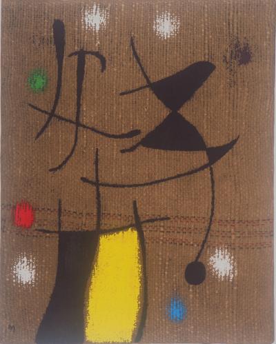Joan Miró: Woman on the Telephone, Signed Lithograph 2