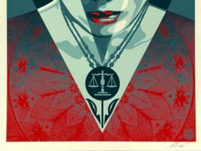 Shepard Fairey (OBEY) - Justice Woman - Lithographie Offset signée 2