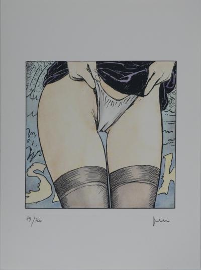 Milo MANARA : Sous la soie, Lithographie originale signée 2