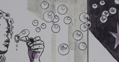 Milo MANARA : Bulles de savon, Lithographie originale signée 2