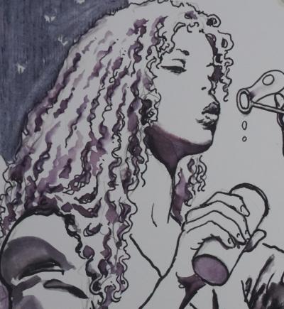 Milo MANARA : Bulles de savon, Lithographie originale signée 2