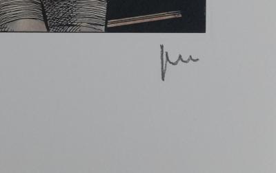 Milo MANARA : Le billard, Lithographie originale signée 2