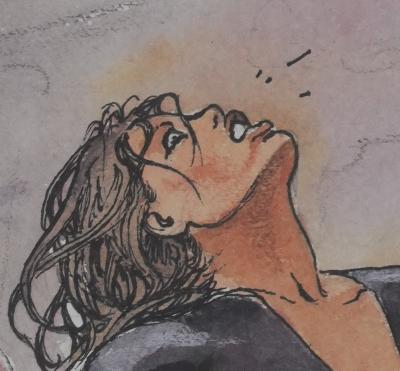 Milo MANARA : La fessée, Lithographie originale signée 2