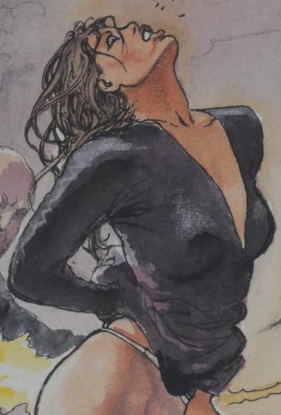 Milo MANARA : La fessée, Lithographie originale signée 2
