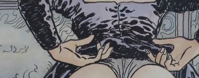 Milo MANARA : Jeu de jupons, Lithographie originale signée 2