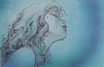 Milo Manara: Tears of Pleasure, Original signed lithograph 2