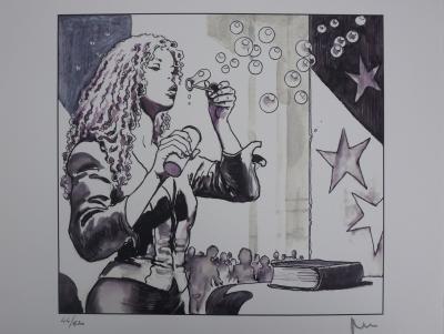 Milo MANARA : Bulles de savon, Lithographie originale signée