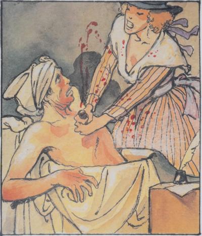 Milo MANARA : La mort de Marat, Lithographie originale signée 2
