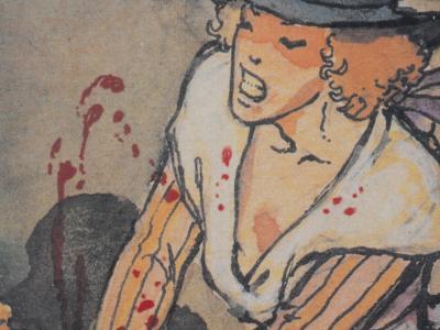Milo MANARA : La mort de Marat, Lithographie originale signée 2