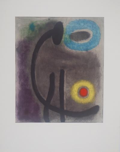 Joan MIRO : Femme au soleil, Lithographie signée 2