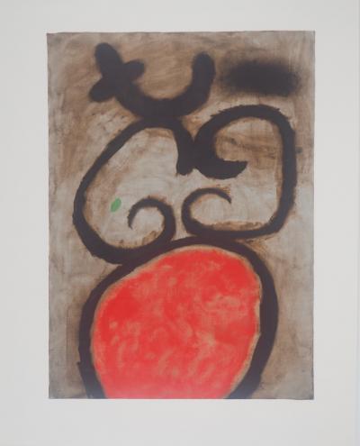Joan MIRO : Femme au tabouret, Lithographie signée 2