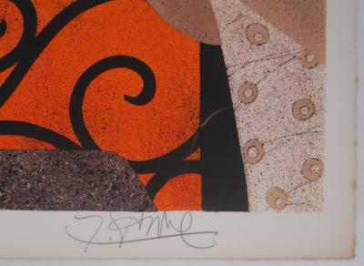 Yves GANNE : Le bouquet de tulipes, Lithographie originale signée 2