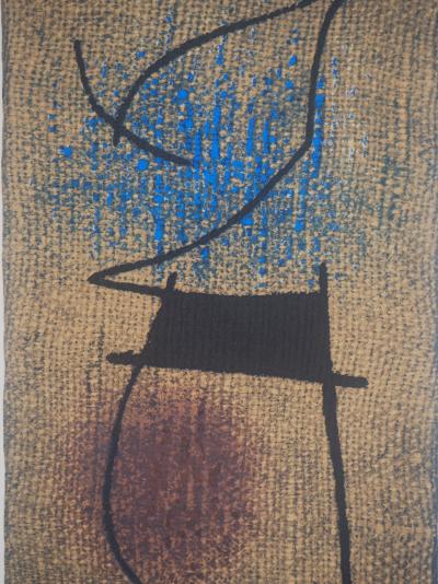 Joan MIRO : Femme en bleu, Lithographie signée 2