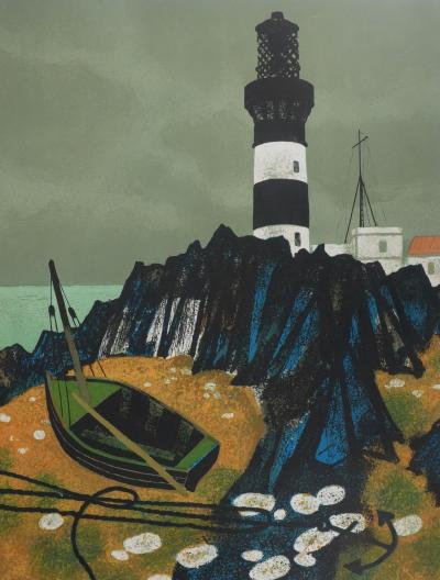 Yves GANNE : Le phare II, Lithographie originale signée 2