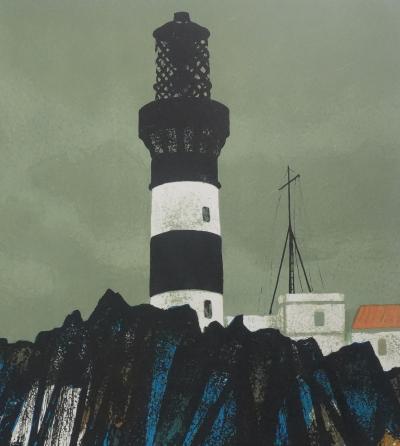 Yves GANNE : Le phare II, Lithographie originale signée 2