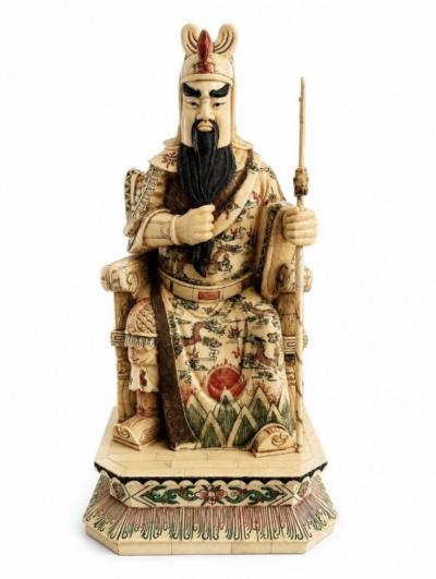 Chine -  Majestueusement Guan Yu - Os - Début du XXe siècle 2