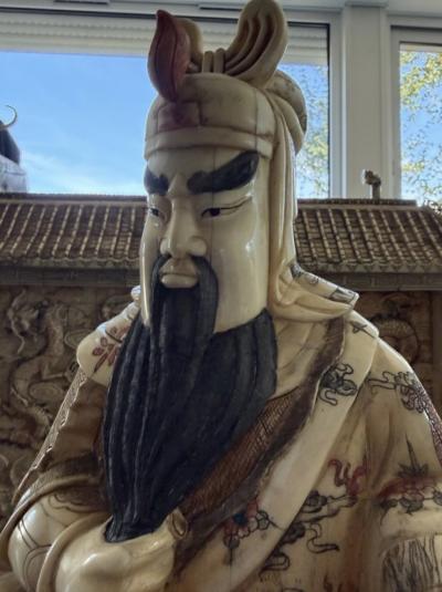 Chine -  Majestueusement Guan Yu - Os - Début du XXe siècle 2