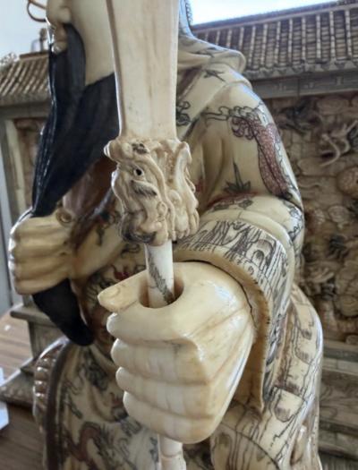 Chine -  Majestueusement Guan Yu - Os - Début du XXe siècle 2