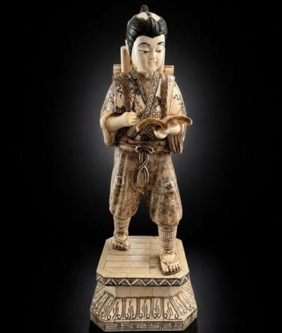 Chine - XXe siècle - Apprendre sans cesse - sculpture en  Os 2