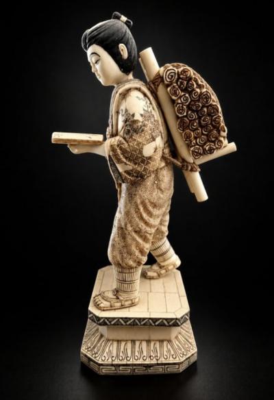 Chine - XXe siècle - Apprendre sans cesse - sculpture en  Os 2