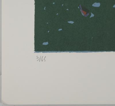 Jean-Pierre VIELFAURE : La sphère bleue, Lithographie originale signée 2