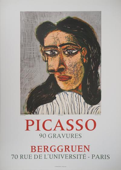 Pablo PICASSO : Portrait de femme (Dora Maar), Affiche en lithographie 2