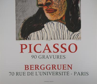 Pablo PICASSO : Portrait de femme (Dora Maar), Affiche en lithographie 2