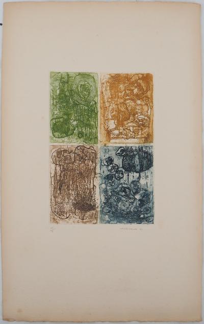 Jean-Pierre VIELFAURE : Les quatre éléments, Gravure originale signée 2