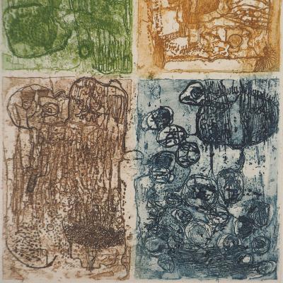 Jean-Pierre VIELFAURE : Les quatre éléments, Gravure originale signée 2