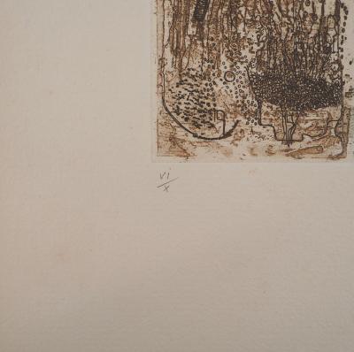Jean-Pierre VIELFAURE : Les quatre éléments, Gravure originale signée 2