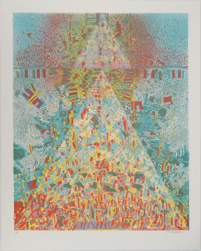 Jean-Pierre VIELFAURE: Celestial Pyramid, Original signed lithograph 2
