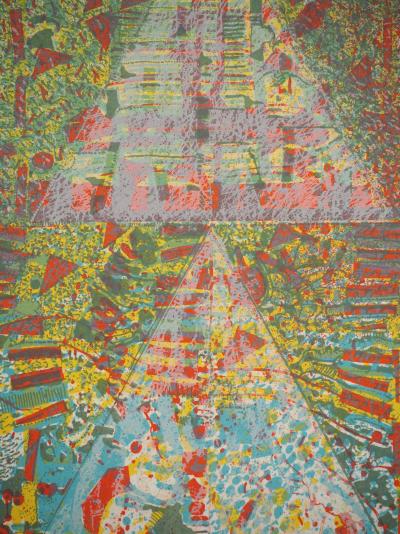 Jean-Pierre VIELFAURE: Celestial Pyramid, Original signed lithograph 2