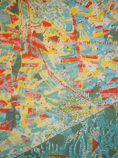 Jean-Pierre VIELFAURE: Celestial Pyramid, Original signed lithograph 2