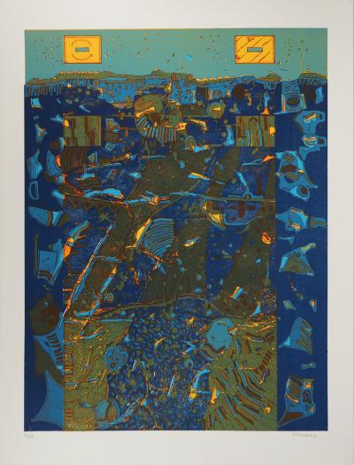 Jean-Pierre VIELFAURE: Underwater Diving, Original Signed Lithograph 2