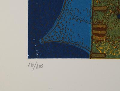 Jean-Pierre VIELFAURE: Underwater Diving, Original Signed Lithograph 2