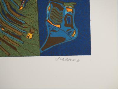 Jean-Pierre VIELFAURE: Underwater Diving, Original Signed Lithograph 2