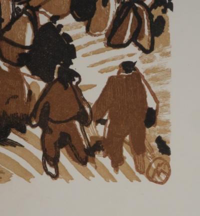 Mathurin MEHEUT : Bretagne, L’arrivée de la Croix, Gravure originale signée 2